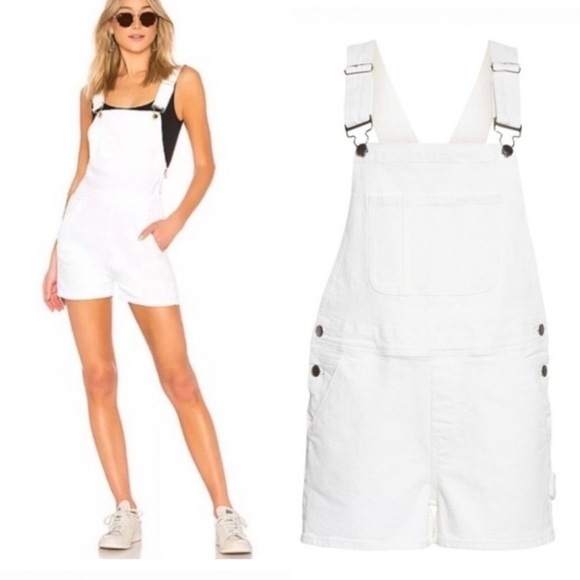 Frame Shorts Overalls White Romper Le Garçon Size XL New w/Tag - Picture 10 of 10